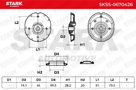 STARK SKSS-0670426 Federbeinstützlager mit Kugellager Vorne für RENAULT 5031F2 Bild STARK SKSS-0670426 Federbeinstützlager mit Kugellager Vorne für RENAULT 5031F2