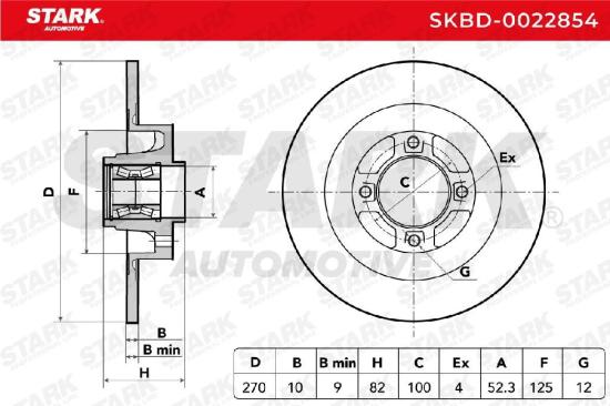 STARK SKBD-0022854 2x Bremsscheiben Hinten Ø270mm voll für RENAULT Bild STARK SKBD-0022854 2x Bremsscheiben Hinten Ø270mm voll für RENAULT