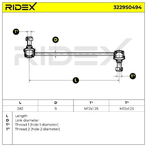 RIDEX 1x Koppelstange Stabilisator Vorne beidseitig für HYUNDAI Tucson (TL, TLE) Bild RIDEX 1x Koppelstange Stabilisator Vorne beidseitig für HYUNDAI Tucson (TL, TLE)