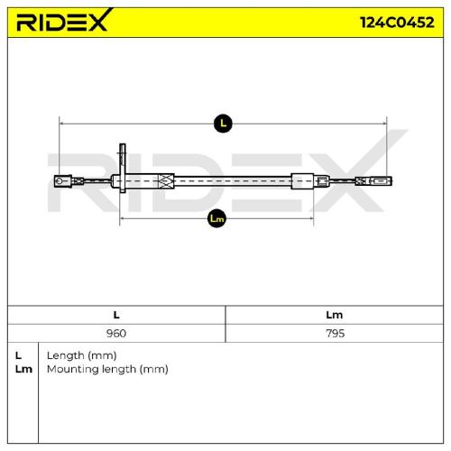 RIDEX Handbremsseil Hinten passend für MERCEDES-BENZ C-Klasse Limousine (W202) Bild RIDEX Handbremsseil Hinten passend für MERCEDES-BENZ C-Klasse Limousine (W202)