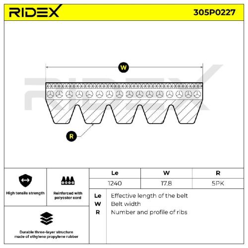 RIDEX Keilrippenriemen passend für MERCEDES-BENZ A-Klasse (W177) Bild RIDEX Keilrippenriemen passend für MERCEDES-BENZ A-Klasse (W177)
