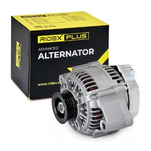 RIDEX PLUS Lichtmaschine 75A 14V Drehrichtung im Uhrzeigersinn mit Riemenscheibe Bild RIDEX PLUS Lichtmaschine 75A 14V Drehrichtung im Uhrzeigersinn mit Riemenscheibe