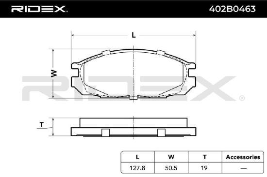 RIDEX Bremsbelagsatz Bremsbeläge Hinten für NISSAN Patrol GR IV SUV (Y60, GR) Bild RIDEX Bremsbelagsatz Bremsbeläge Hinten für NISSAN Patrol GR IV SUV (Y60, GR)