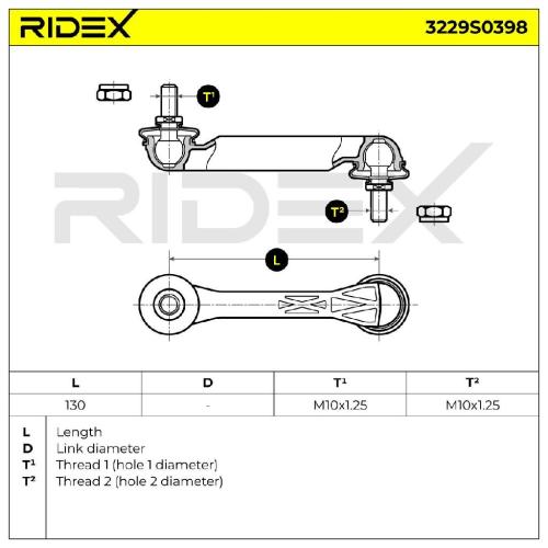 RIDEX 1x Koppelstange Stabilisator Hinten links rechts für HYUNDAI MATRIX (FC) Bild RIDEX 1x Koppelstange Stabilisator Hinten links rechts für HYUNDAI MATRIX (FC)