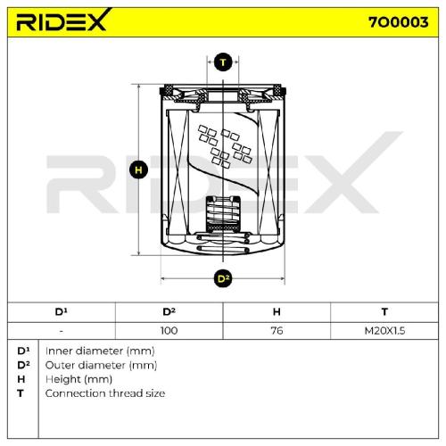RIDEX Ölfilter Motorölfilter Anschraubfilter 7O0003 für RENAULT Clio 1I Bild RIDEX Ölfilter Motorölfilter Anschraubfilter 7O0003 für RENAULT Clio 1I