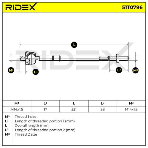 RIDEX Axialgelenk Spurstange Vorne links rechts für VW Polo Schrägheck Bild RIDEX Axialgelenk Spurstange Vorne links rechts für VW Polo Schrägheck