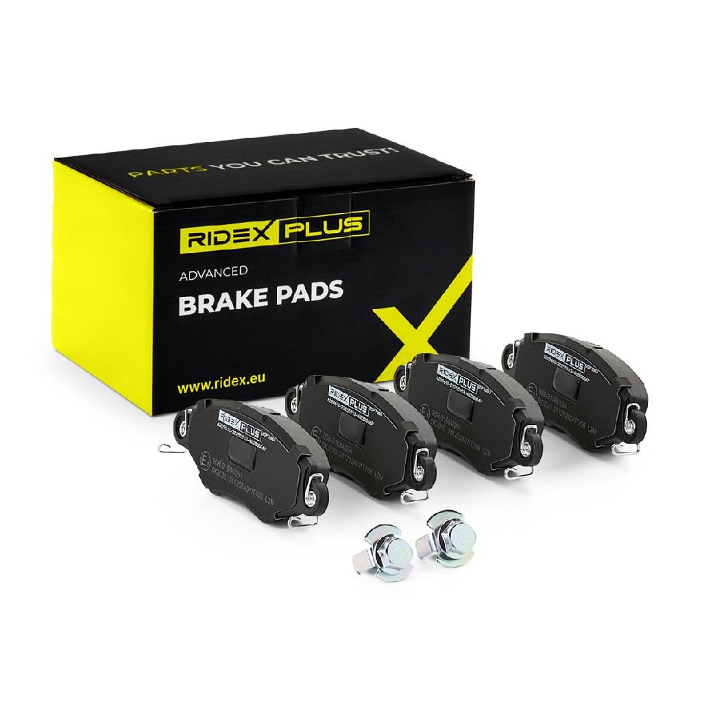 RIDEX PLUS Bremsbelagsatz Bremsbeläge Vorne passend für PEUGEOT 206 Schrägheck