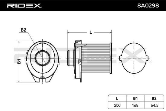 RIDEX 8A0298 Motor Luftfilter Filtereinsatz passend für PEUGEOT 205 II (20A/C) Bild RIDEX 8A0298 Motor Luftfilter Filtereinsatz passend für PEUGEOT 205 II (20A/C)