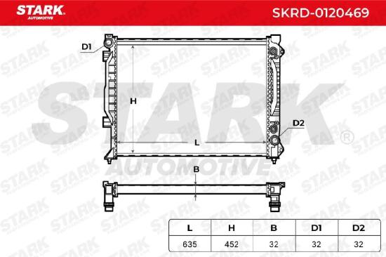 STARK SKRD-0120469 Motorkühler / Wasserkühler für AUDI A6 Avant (4B5, C5) Bild STARK SKRD-0120469 Motorkühler / Wasserkühler für AUDI A6 Avant (4B5, C5)