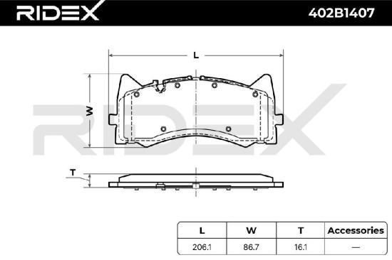 RIDEX Bremsbelagsatz Bremsbeläge Vorne passend für MERCEDES-BENZ Bild RIDEX Bremsbelagsatz Bremsbeläge Vorne passend für MERCEDES-BENZ