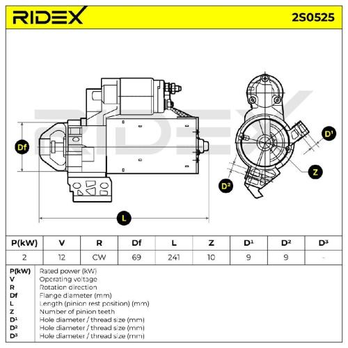 RIDEX Motor Starter/Anlasser 2kW für BMW 3 Touring (E91) 3 Limousine (E90) Bild RIDEX Motor Starter/Anlasser 2kW für BMW 3 Touring (E91) 3 Limousine (E90)