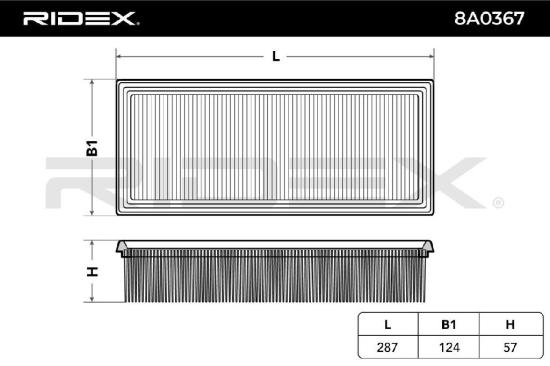 RIDEX 8A0367 Motor Luftfilter RechtEckig Filtereinsatz für RENAULT Espace 1II Bild RIDEX 8A0367 Motor Luftfilter RechtEckig Filtereinsatz für RENAULT Espace 1II