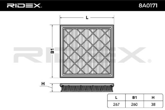 RIDEX 8A0171 Motor Luftfilter RechtEckig Umluftfilter mit Vorfilter mit für OPEL Bild RIDEX 8A0171 Motor Luftfilter RechtEckig Umluftfilter mit Vorfilter mit für OPEL