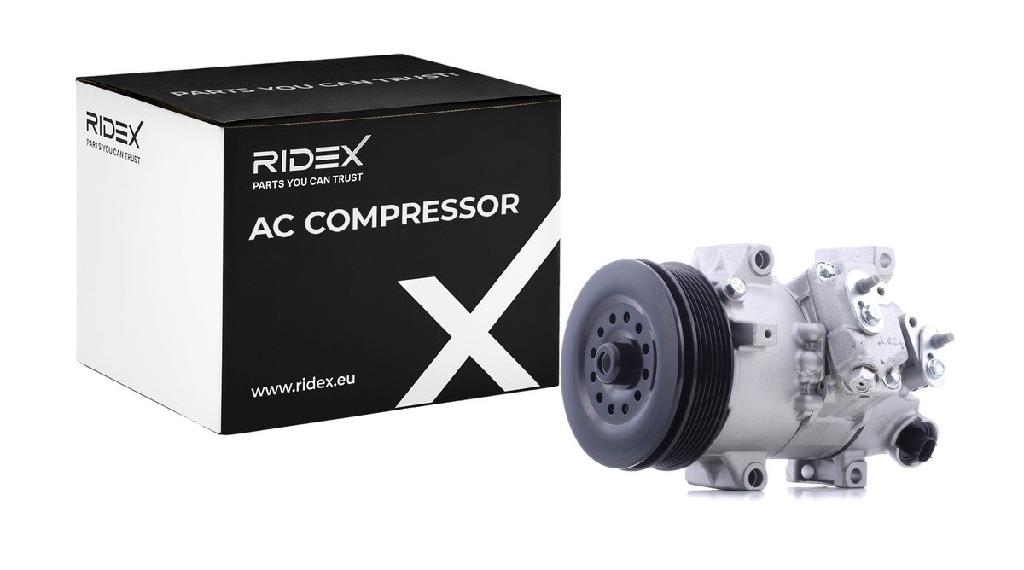 RIDEX A/C Kompressor für Klimaanlage Klimakompressor PAG 46 mit 119mm für TOYOTA