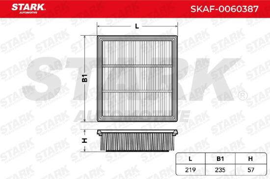 STARK SKAF-0060387 Motor Luftfilter RechtEckig Filtereinsatz Bild STARK SKAF-0060387 Motor Luftfilter RechtEckig Filtereinsatz