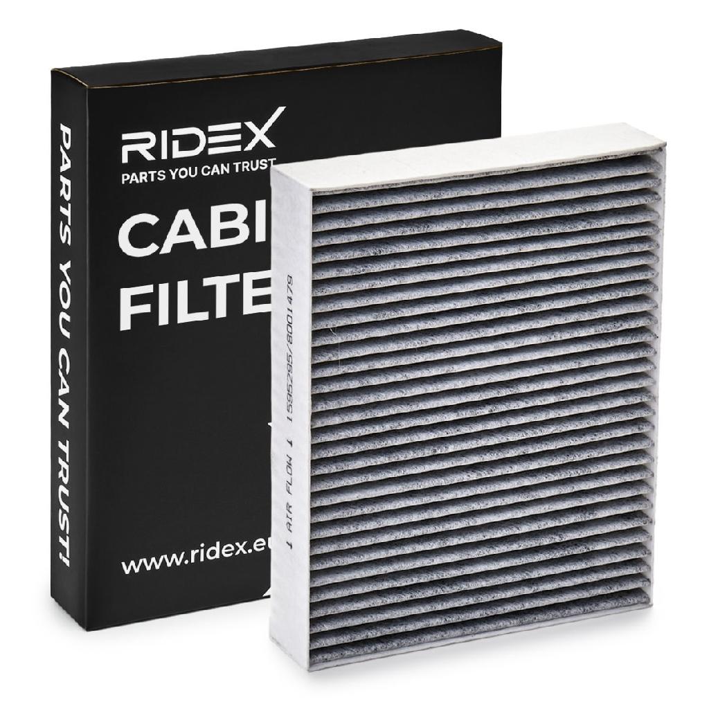 RIDEX 424I0102 Innenraumfilter Pollenfilter Aktivkohlefilter Höhe: 35 Breite: