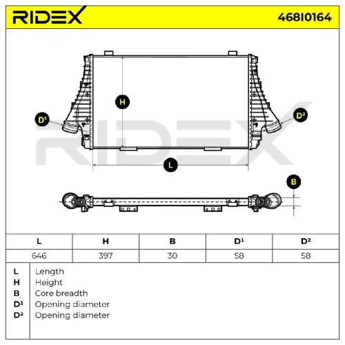 RIDEX 468I0164 Ladeluftkühler/LLK Turbokühler für OPEL Vectra C Caravan (Z02) Bild RIDEX 468I0164 Ladeluftkühler/LLK Turbokühler für OPEL Vectra C Caravan (Z02)