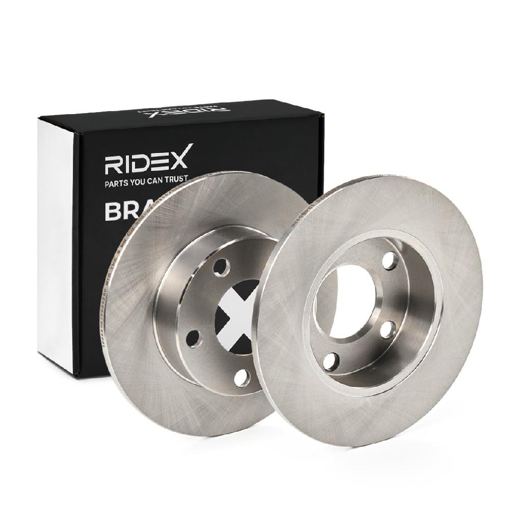 RIDEX 82B0049 2x Bremsscheiben Hinten Ø244,7mm voll für VW PASSAT Variant