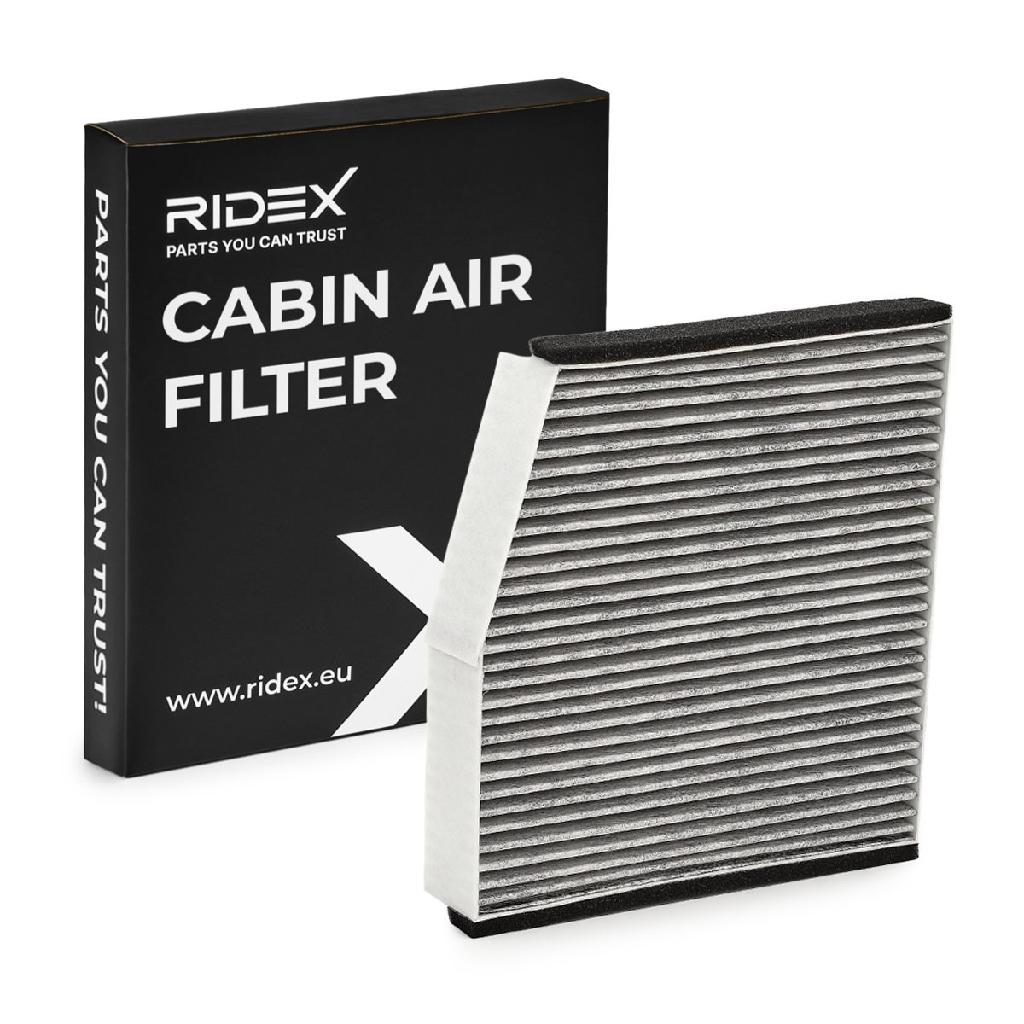 RIDEX 424I0257 Innenraumfilter Pollenfilter Aktivkohlefilter Höhe: 44 Breite: