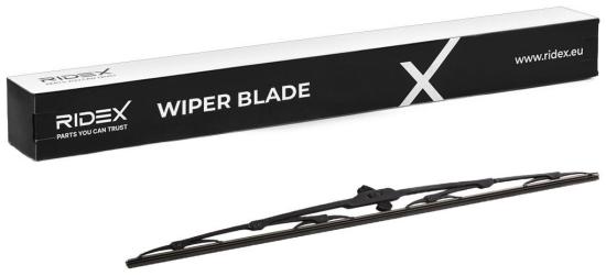 RIDEX Scheibenwischer Wischblatt Stück ohne Spoiler Vorne Länge: 660mm Standard Bild RIDEX Scheibenwischer Wischblatt Stück ohne Spoiler Vorne Länge: 660mm Standard