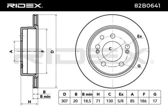 RIDEX 82B0641 2x Bremsscheiben Hinten Ø307mm Belüftet für SSANGYONG Bild RIDEX 82B0641 2x Bremsscheiben Hinten Ø307mm Belüftet für SSANGYONG