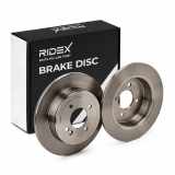 RIDEX 82B0777 2x Bremsscheiben Hinten Ø262mm voll für HYUNDAI 584110U300