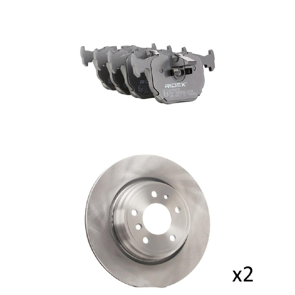 RIDEX Bremsenset Hinten Belüftet Ø328mm - Bremsscheiben und Beläge für BMW 7