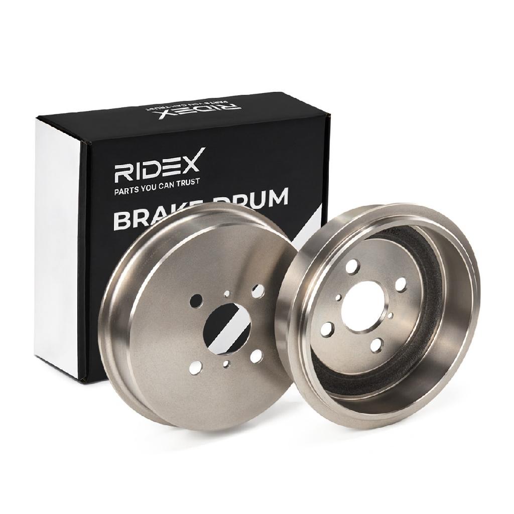 RIDEX 123B0158 2x Bremstrommeln Set Hinten InnenØ202,5mm AußenØ243mm