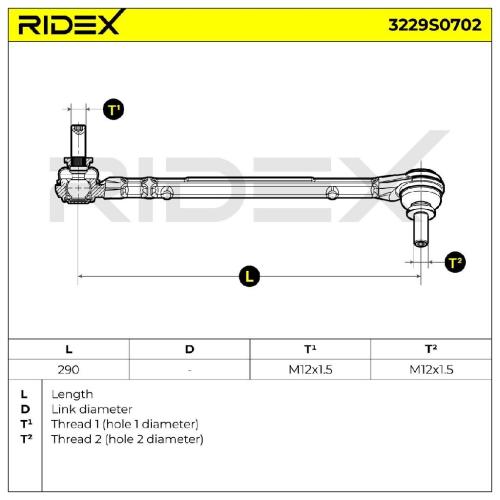 RIDEX 1x Koppelstange Stabilisator Vorne links passend für MERCEDES-BENZ GLK Bild RIDEX 1x Koppelstange Stabilisator Vorne links passend für MERCEDES-BENZ GLK