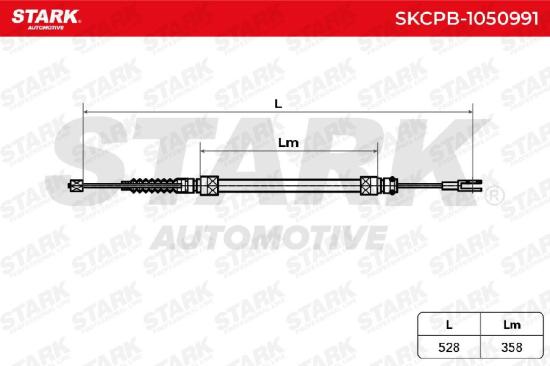 STARK Handbremsseil Hinten Links für VOLVO 940 Kombi (945) Bild STARK Handbremsseil Hinten Links für VOLVO 940 Kombi (945)