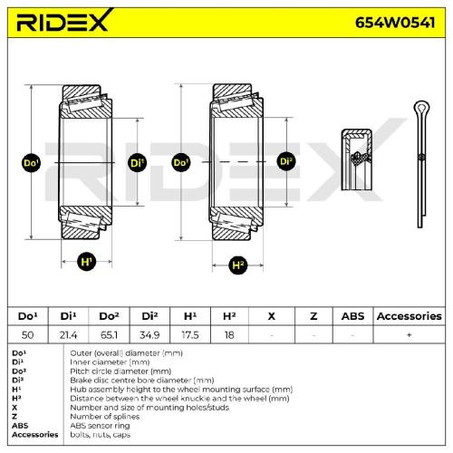 RIDEX 654W0541 Radlagersatz pro 1 Rad Vorne für TOYOTA HILUX VI Pick-up (N1) Bild RIDEX 654W0541 Radlagersatz pro 1 Rad Vorne für TOYOTA HILUX VI Pick-up (N1)