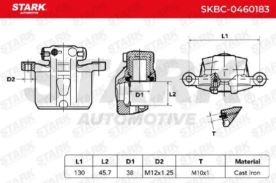 STARK SKBC-0460183 Bremssattel Bremszange Hinten links für MITSUBISHI für 12mm Bild STARK SKBC-0460183 Bremssattel Bremszange Hinten links für MITSUBISHI für 12mm