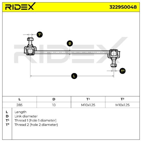 RIDEX 1x Koppelstange Stabilisator Vorne beidseitig für TOYOTA COROLLA Bild RIDEX 1x Koppelstange Stabilisator Vorne beidseitig für TOYOTA COROLLA
