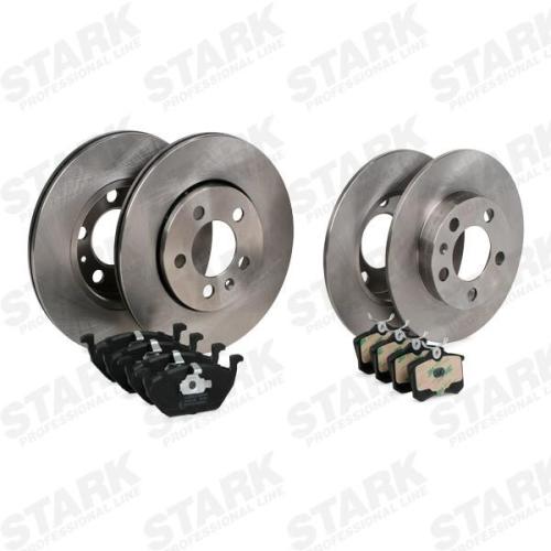 STARK Bremsenset Vorne Hinten Belüftet Ø256mm Ø230,0mm - Bremsscheiben und Bild STARK Bremsenset Vorne Hinten Belüftet Ø256mm Ø230,0mm - Bremsscheiben und