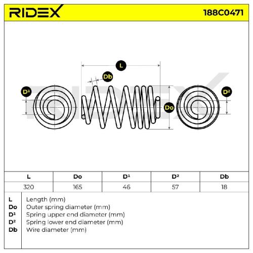 RIDEX 188C0471 Fahrwerksfeder Hinten für OPEL Vivaro A Kastenwagen (X83) Bild RIDEX 188C0471 Fahrwerksfeder Hinten für OPEL Vivaro A Kastenwagen (X83)