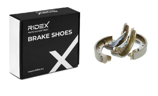 RIDEX Bremsbacken Satz für Trommelbremse Hinten mit Hebel ohne Radbremszylinder Bild RIDEX Bremsbacken Satz für Trommelbremse Hinten mit Hebel ohne Radbremszylinder