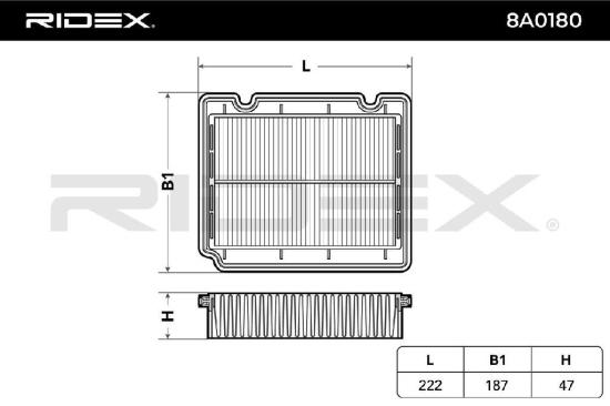 RIDEX 8A0180 Motor Luftfilter Filtereinsatz für CHEVROLET für DAEWOO KALOS Bild RIDEX 8A0180 Motor Luftfilter Filtereinsatz für CHEVROLET für DAEWOO KALOS