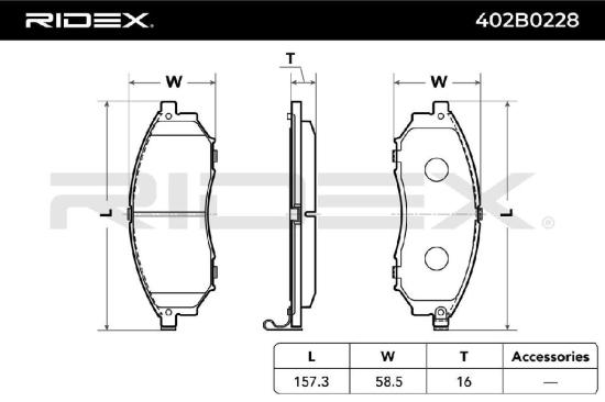 RIDEX Bremsbelagsatz Bremsbeläge Vorne für NISSAN Qashqai / Qashqai +2 I Bild RIDEX Bremsbelagsatz Bremsbeläge Vorne für NISSAN Qashqai / Qashqai +2 I
