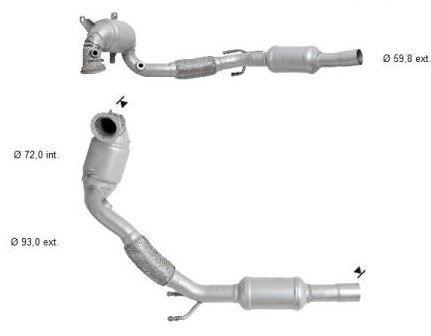 VEGAZ SKK-920 Katalysator Kat Euro 6 für VW Golf 5II Schrägheck 5Q0254504HX