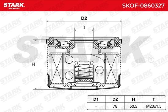 STARK Ölfilter Motorölfilter Anschraubfilter SKOF-0860327 für NISSAN für RENAULT Bild STARK Ölfilter Motorölfilter Anschraubfilter SKOF-0860327 für NISSAN für RENAULT