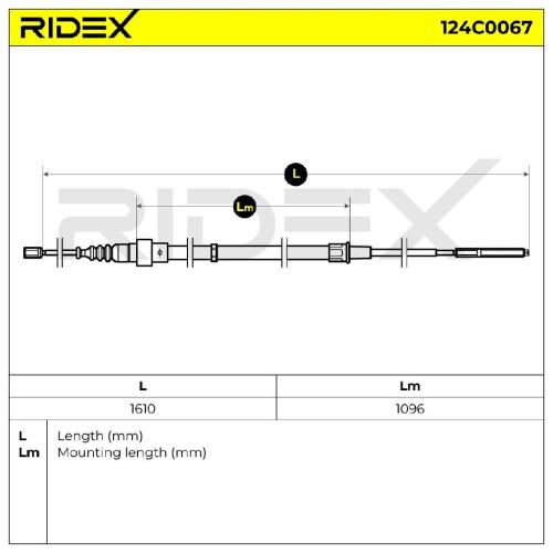 RIDEX Handbremsseil Hinten Rechts Links für VW Golf 1II (1H1) Bild RIDEX Handbremsseil Hinten Rechts Links für VW Golf 1II (1H1)