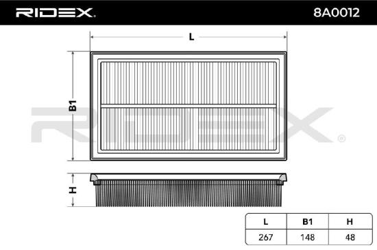 RIDEX 8A0012 Motor Luftfilter RechtEckig Filtereinsatz für FORD FOCUS (DAW, DBW) Bild RIDEX 8A0012 Motor Luftfilter RechtEckig Filtereinsatz für FORD FOCUS (DAW, DBW)