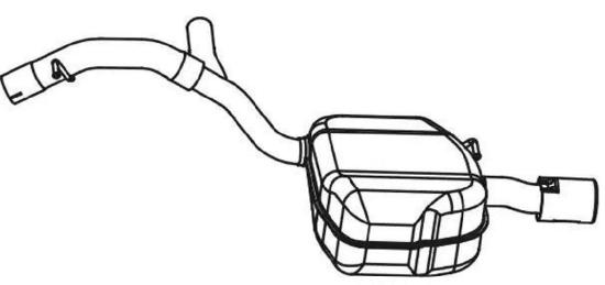 VEGAZ Endschalldämpfer Hinten für VOLVO V70 III (135) Bild VEGAZ Endschalldämpfer Hinten für VOLVO V70 III (135)