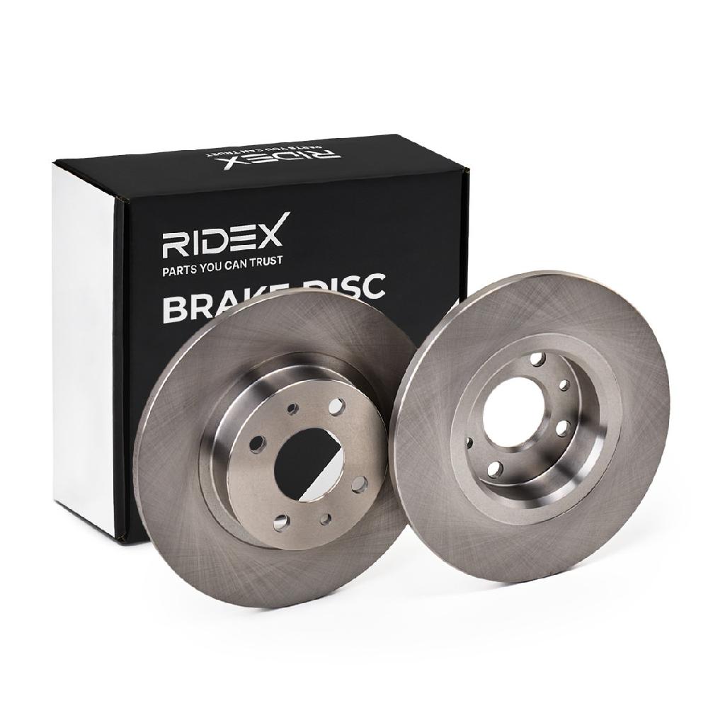 RIDEX 82B0069 2x Bremsscheiben Vorne Ø257,3mm voll für FIAT 500 (312)