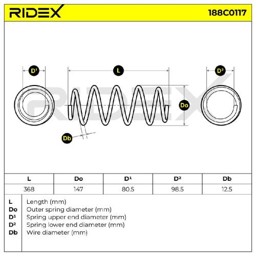RIDEX 188C0117 2x Federn Fahrwerksfedern Vorne für OPEL Astra H Caravan Bild RIDEX 188C0117 2x Federn Fahrwerksfedern Vorne für OPEL Astra H Caravan