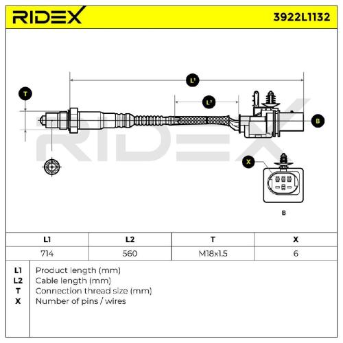 RIDEX 3922L1132 Lambdasonde Oxygen O2 Sensor Beheizt für SUZUKI VITARA (LY) Bild RIDEX 3922L1132 Lambdasonde Oxygen O2 Sensor Beheizt für SUZUKI VITARA (LY)