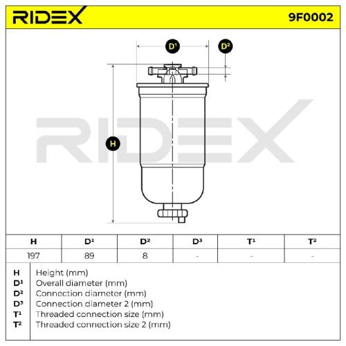 RIDEX 9F0002 Kraftstofffilter Line Filter mit Dichtung für VW Golf 1V Schrägheck Bild RIDEX 9F0002 Kraftstofffilter Line Filter mit Dichtung für VW Golf 1V Schrägheck