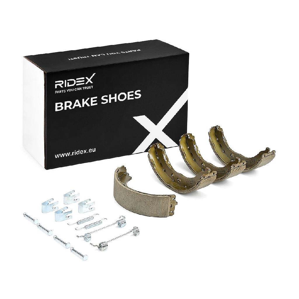 RIDEX Bremsbacken Satz für Trommelbremse Hinten mit Zubehör für FIAT 70B0331