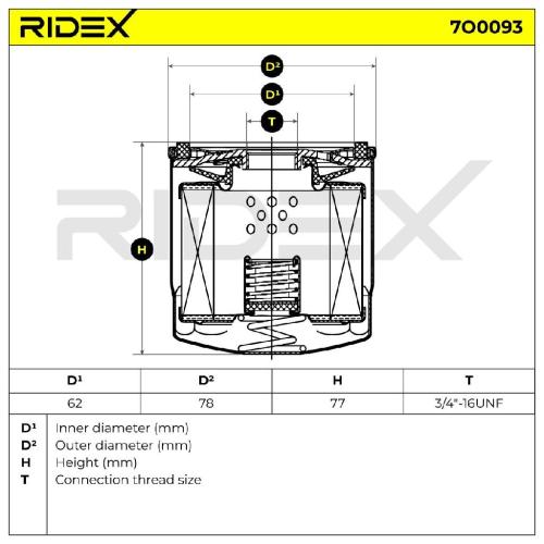 RIDEX Ölfilter Motorölfilter Anschraubfilter 7O0093 für FORD Kuga Mk2 (DM2) Bild RIDEX Ölfilter Motorölfilter Anschraubfilter 7O0093 für FORD Kuga Mk2 (DM2)