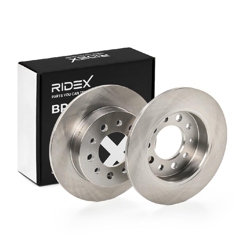 RIDEX 82B0276 2x Bremsscheiben Hinten Ø258mm voll für HYUNDAI COUPE (GK)